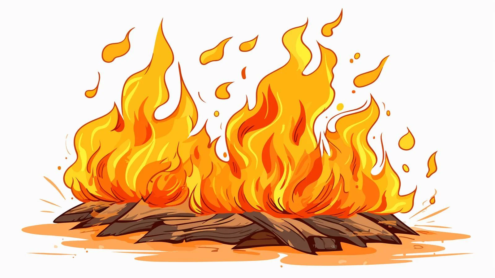 Vibrant Cartoon Fire Illustration — free download from Dotvec