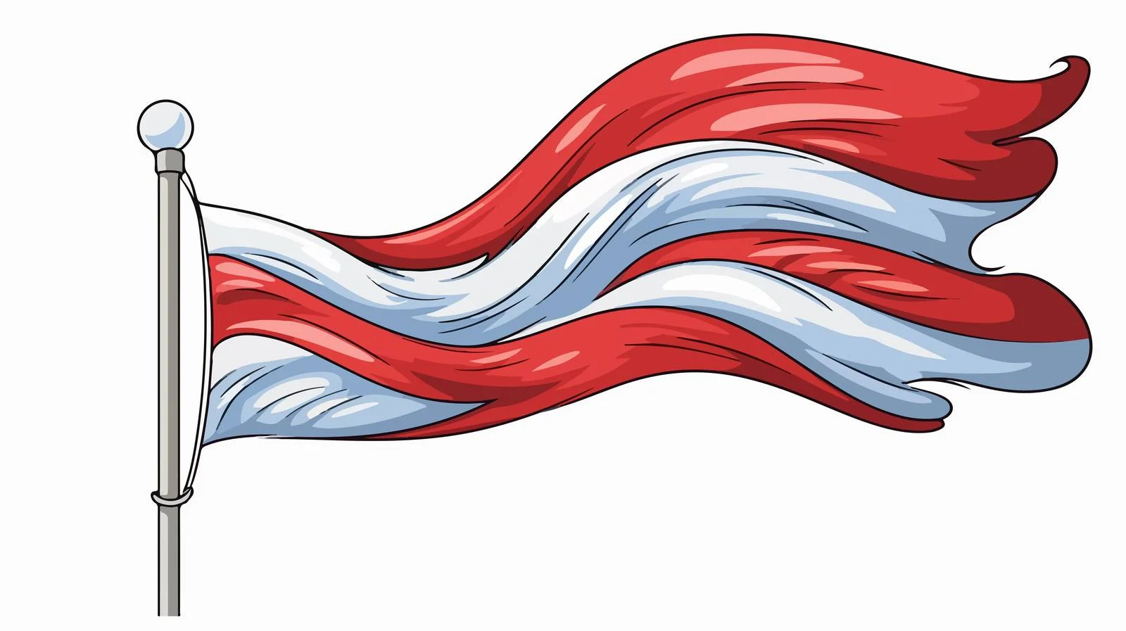 Animated Cartoon Flag Blowing in Wind — free download from Dotvec