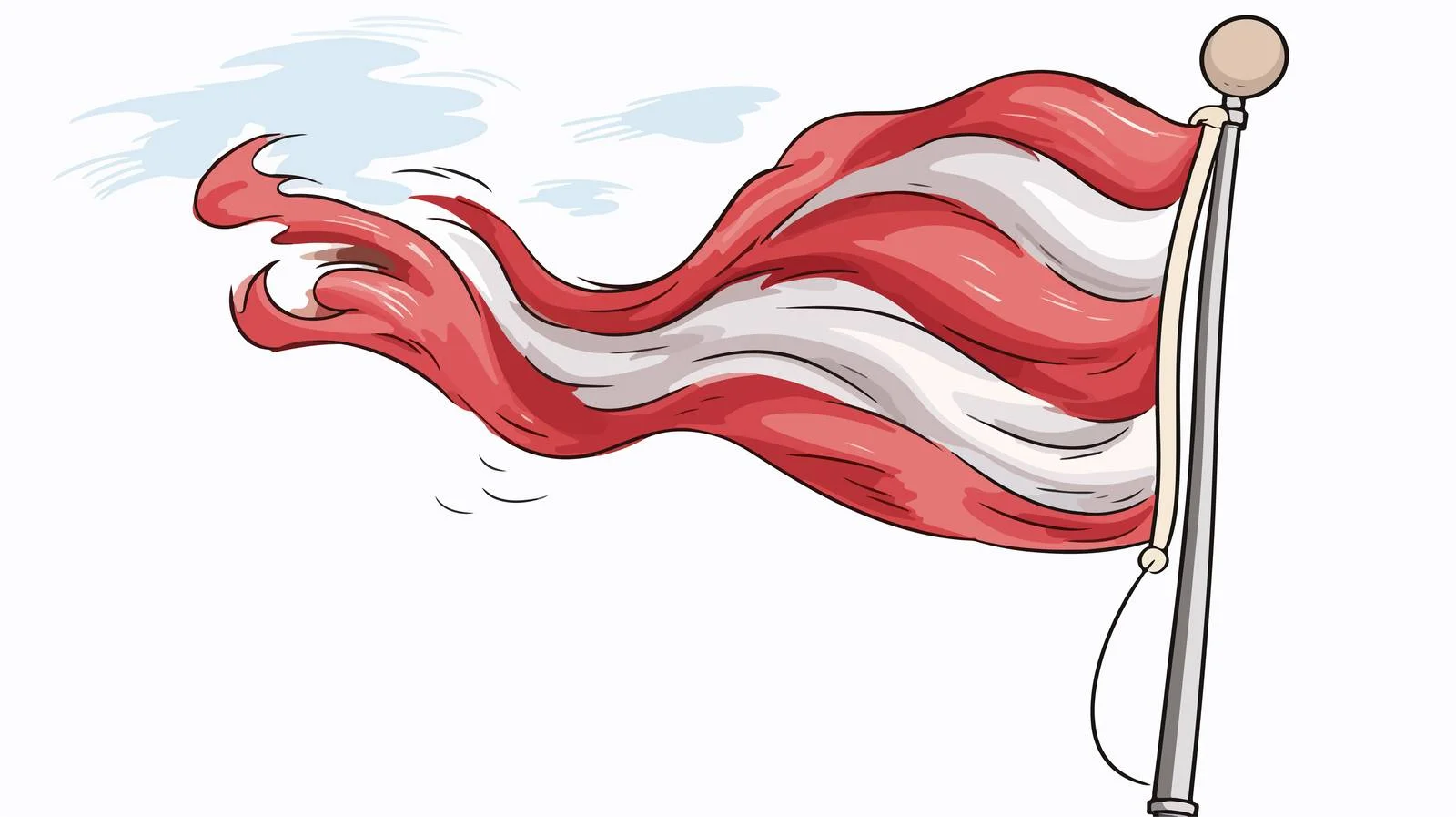 Illustrated Blowing Flag Artwork — free download from Dotvec