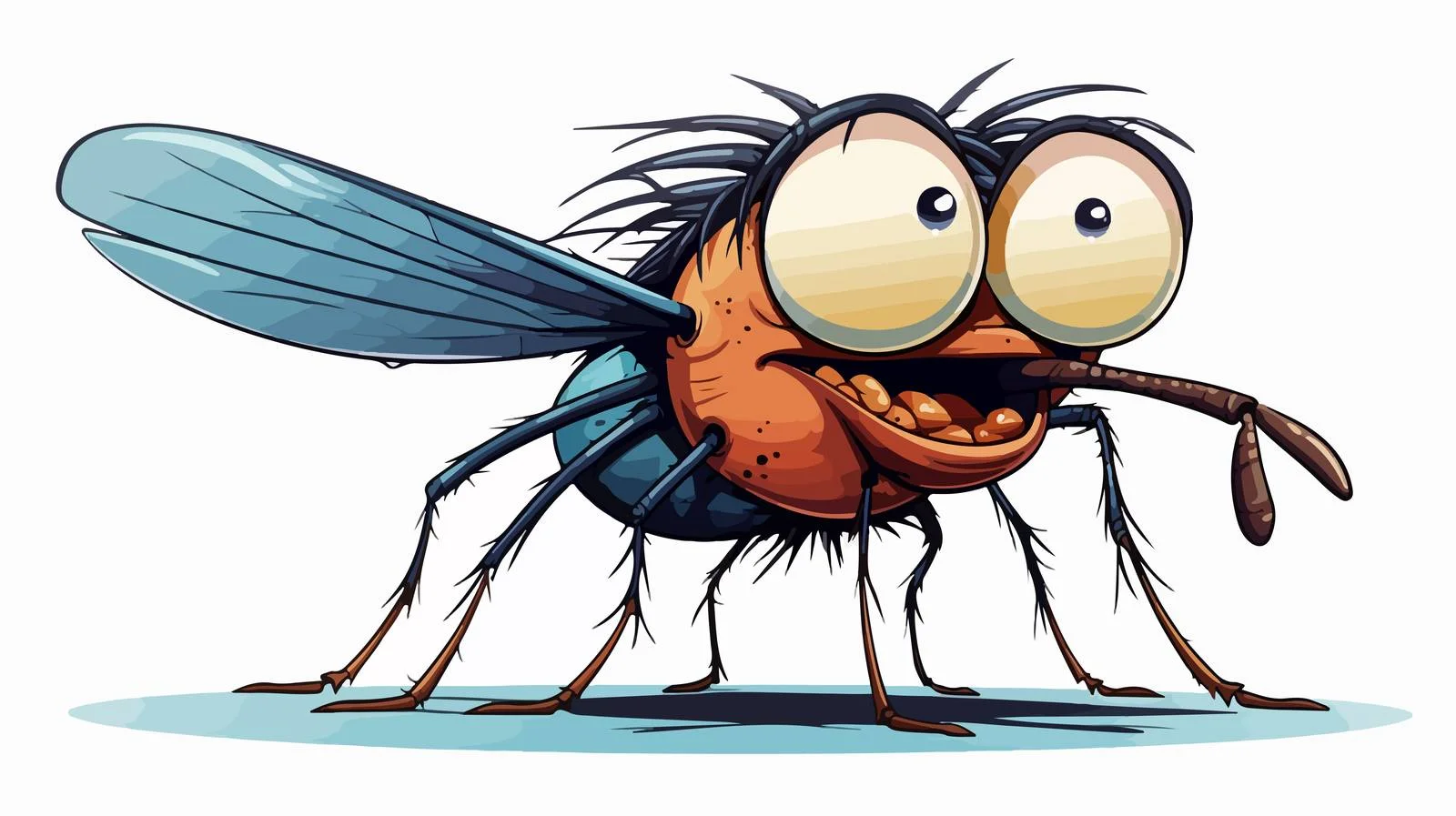 Whimsical Farting Fly Illustration — free download from Dotvec