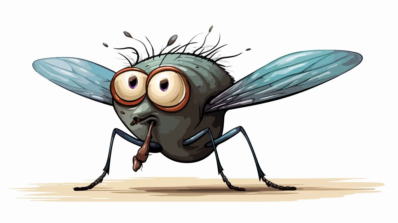 Whimsical Farting Fly Illustration — free download from Dotvec