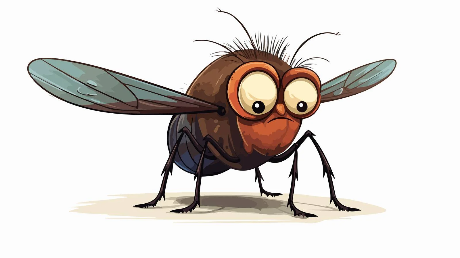 Cartoon Farting Fly Illustration — free download from Dotvec