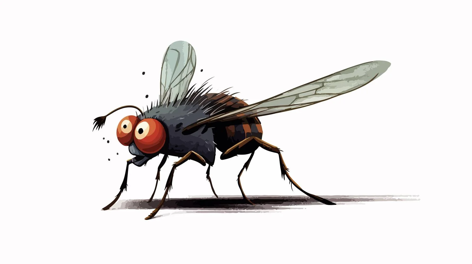 Gross Farting Fly Cartoon Illustration — free download from Dotvec