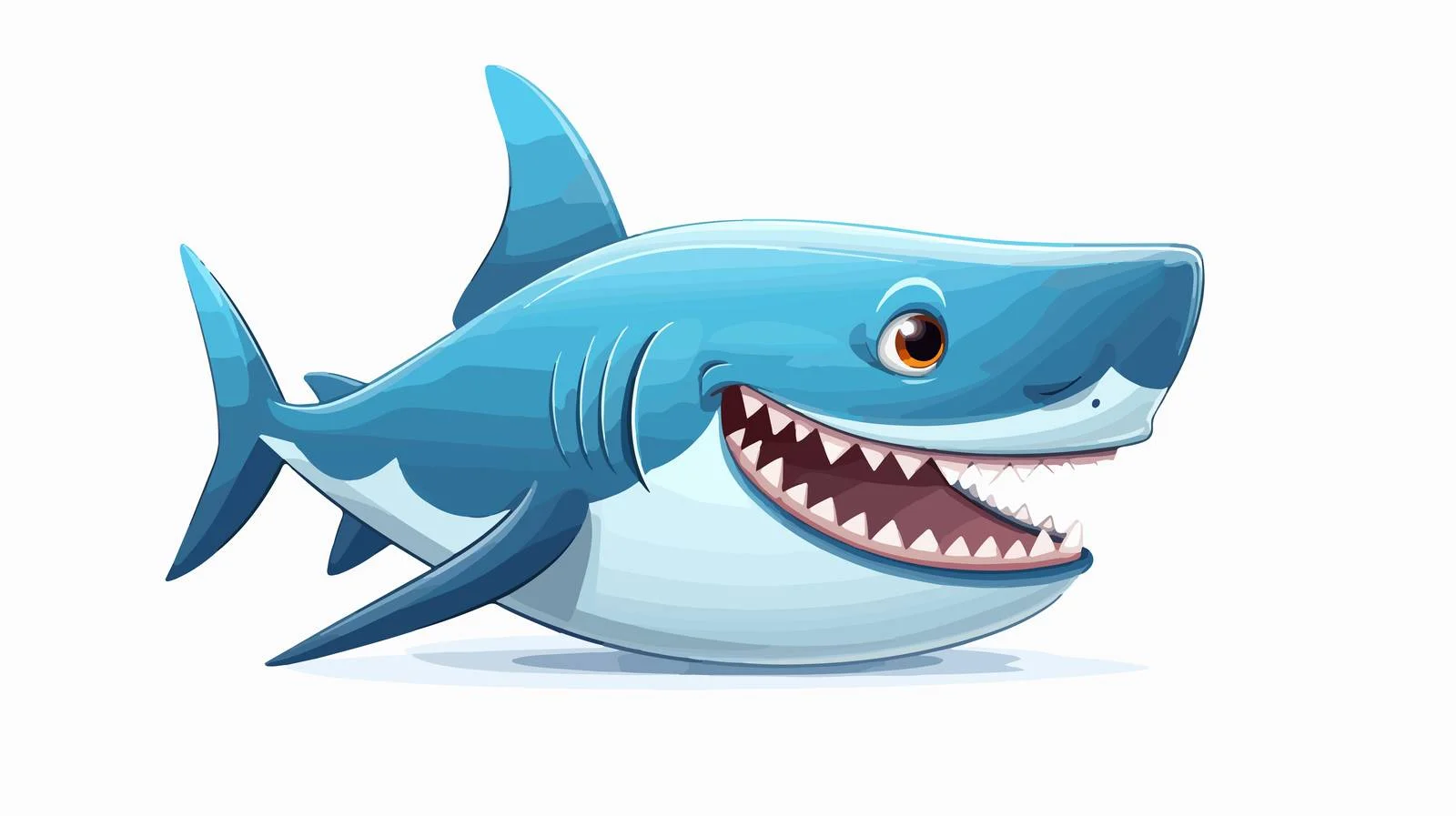 Playful Cartoon Shark Illustration — free download from Dotvec