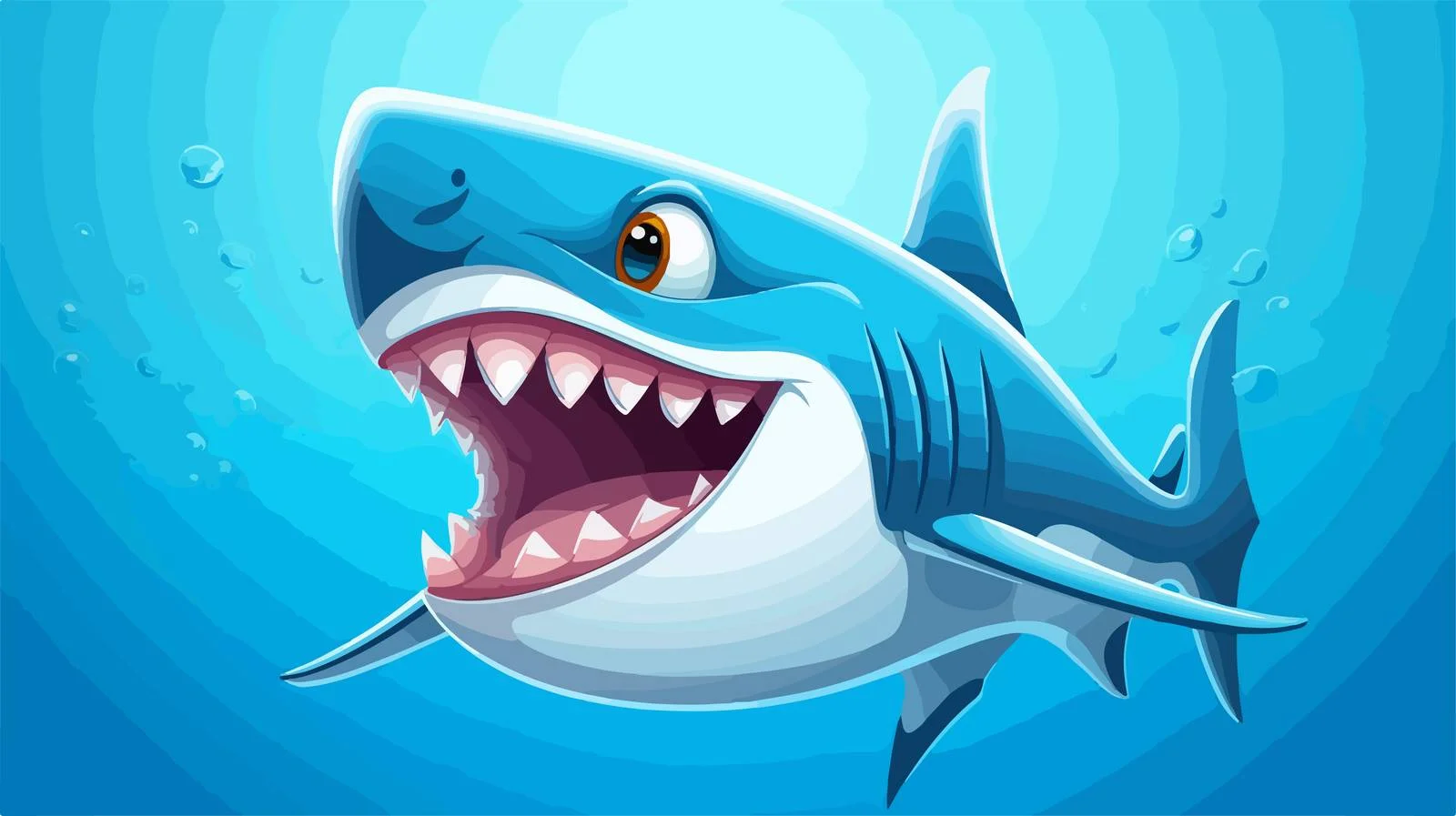 Playful Laughing Shark Illustration — free download from Dotvec