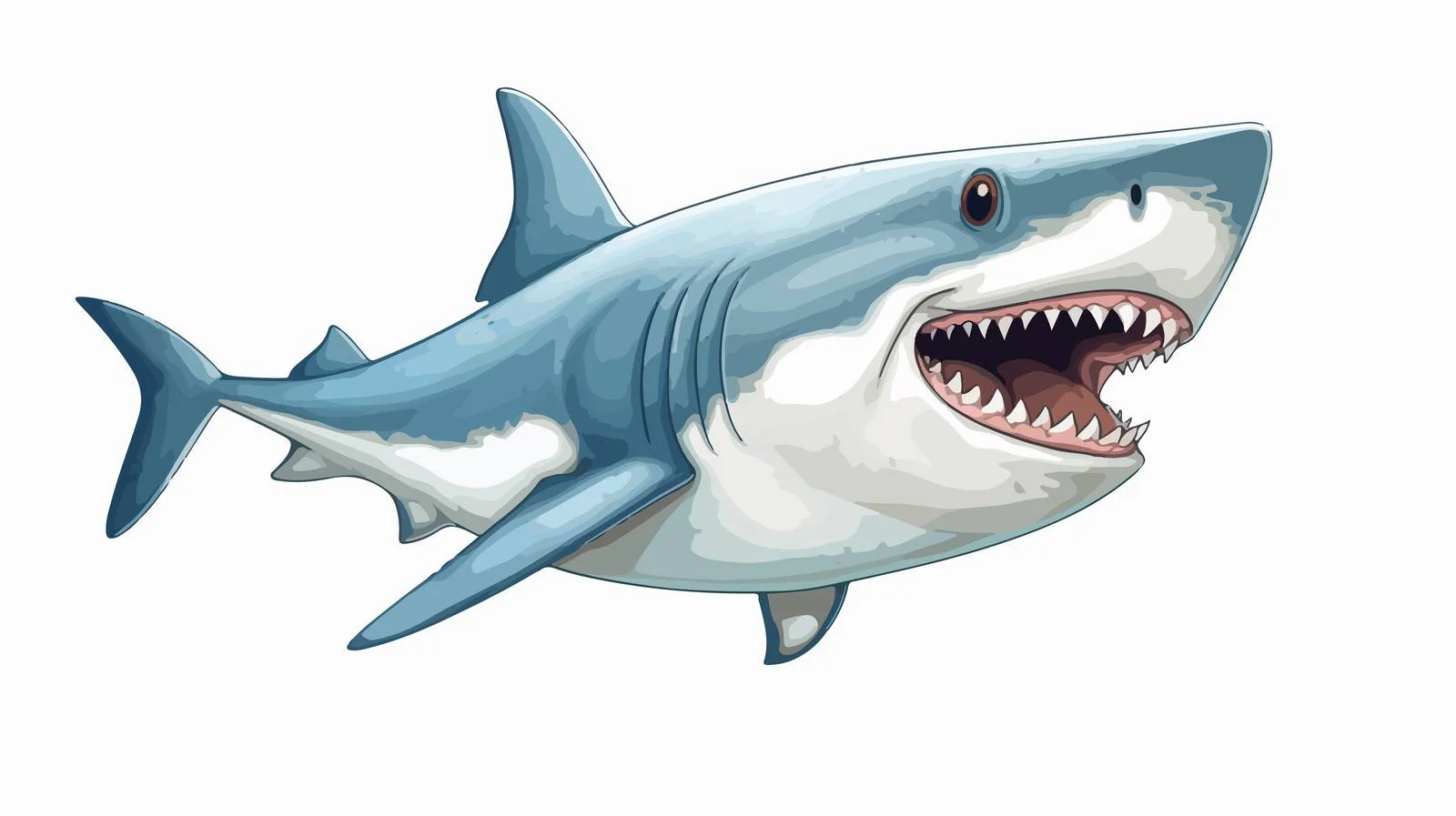 Whimsical Laughing Shark Illustration — free download from Dotvec