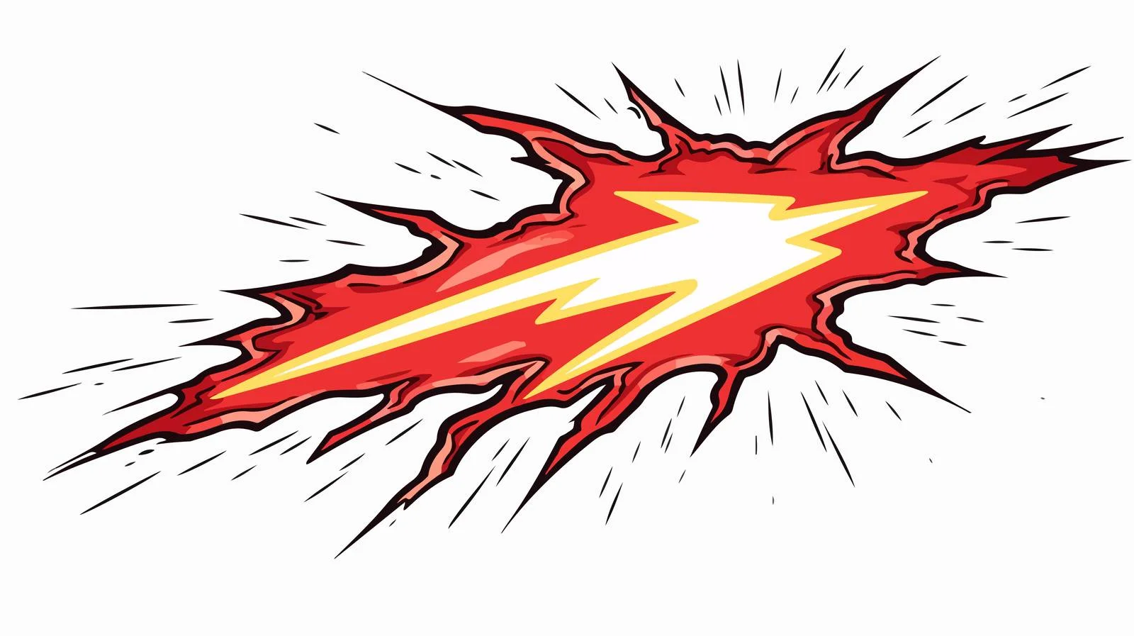 Cartoon Lightning Strike Symbol — free download from Dotvec