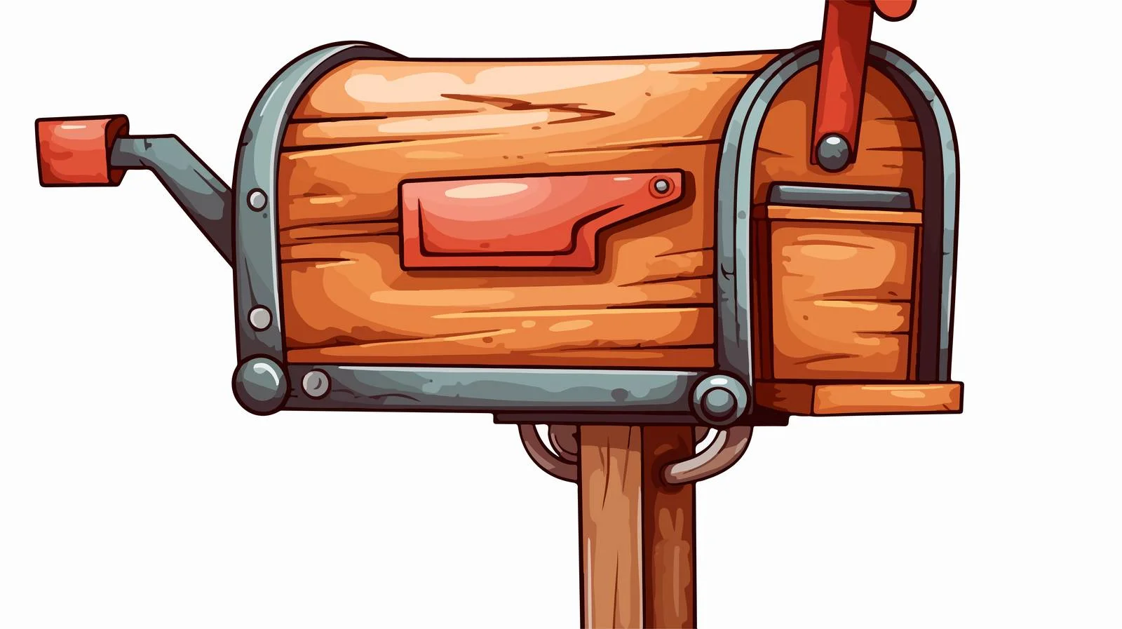 Charming Cartoon Mailbox Vector Illustration — free download from Dotvec