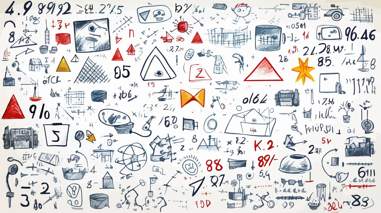 Cartoon Math Symbols Stock Vector — free download from Dotvec