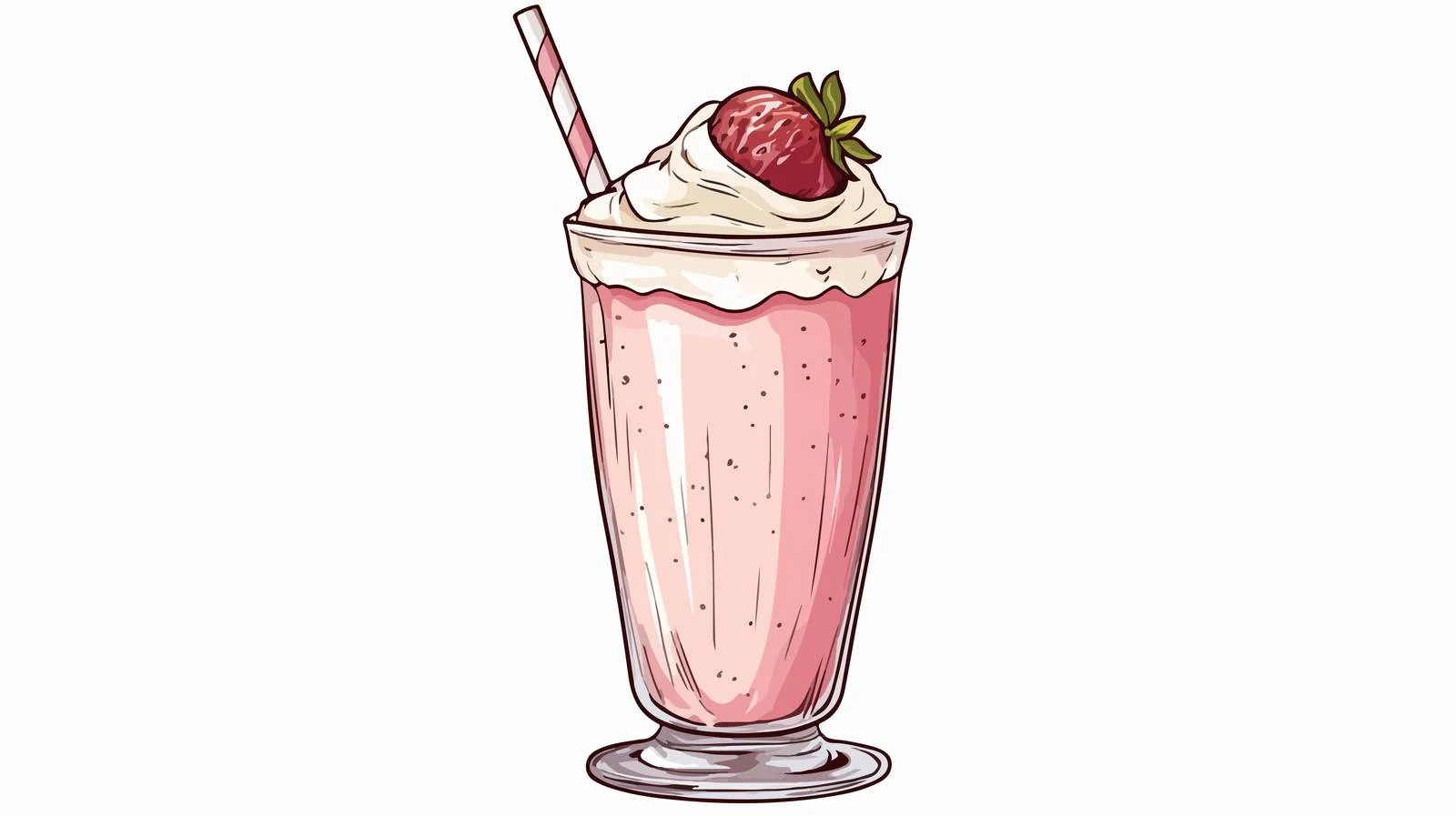 Hand-Drawn Milkshake Vector Illustration — free download from Dotvec