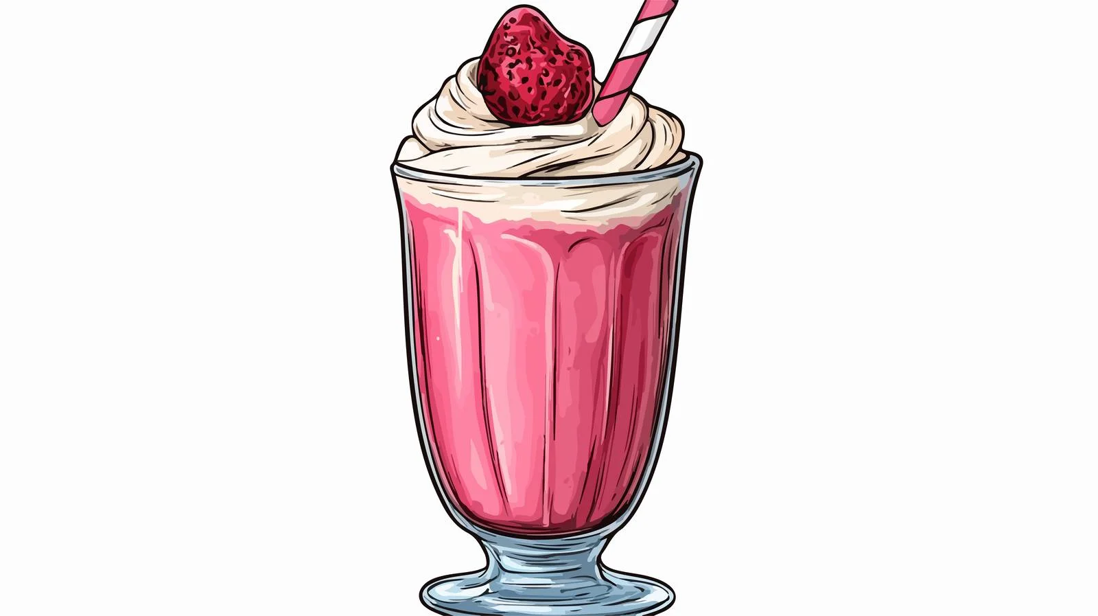 Cartoon Milkshake Vector Illustration — free download from Dotvec
