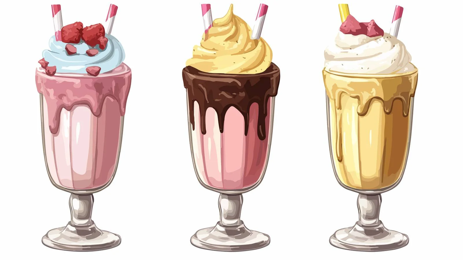 Cartoon Milkshake Stock Vector Illustration — free download from Dotvec