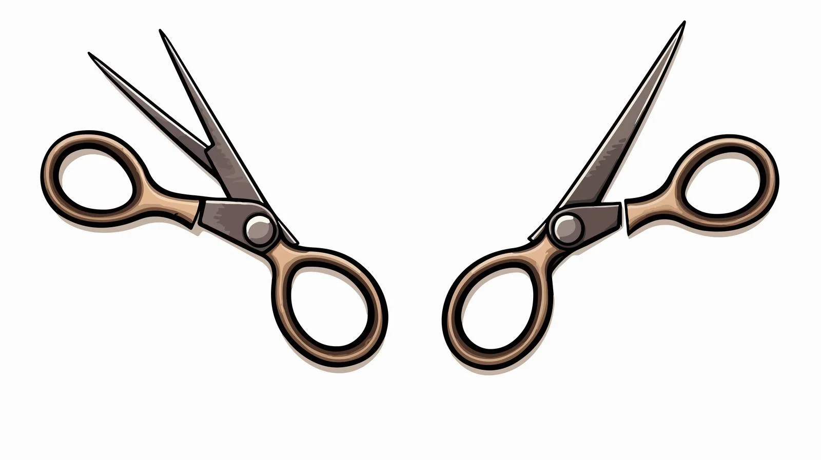 Textured Cartoon Scissors Pair — free download from Dotvec