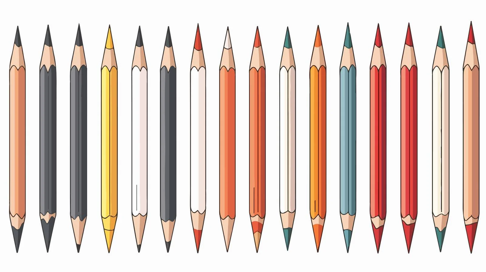 Cartoon Pencil Vector Illustration — free download from Dotvec