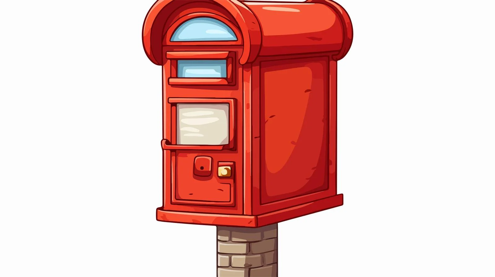 Colorful Cartoon Post Box Illustration — free download from Dotvec