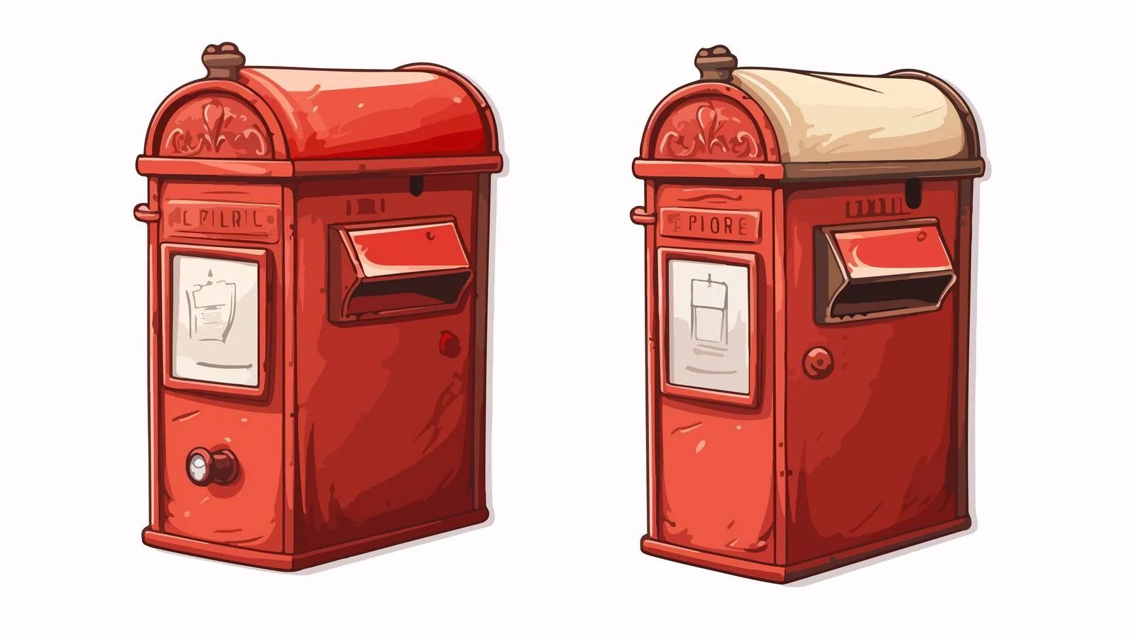 Whimsical Post Box Vector Illustration — free download from Dotvec