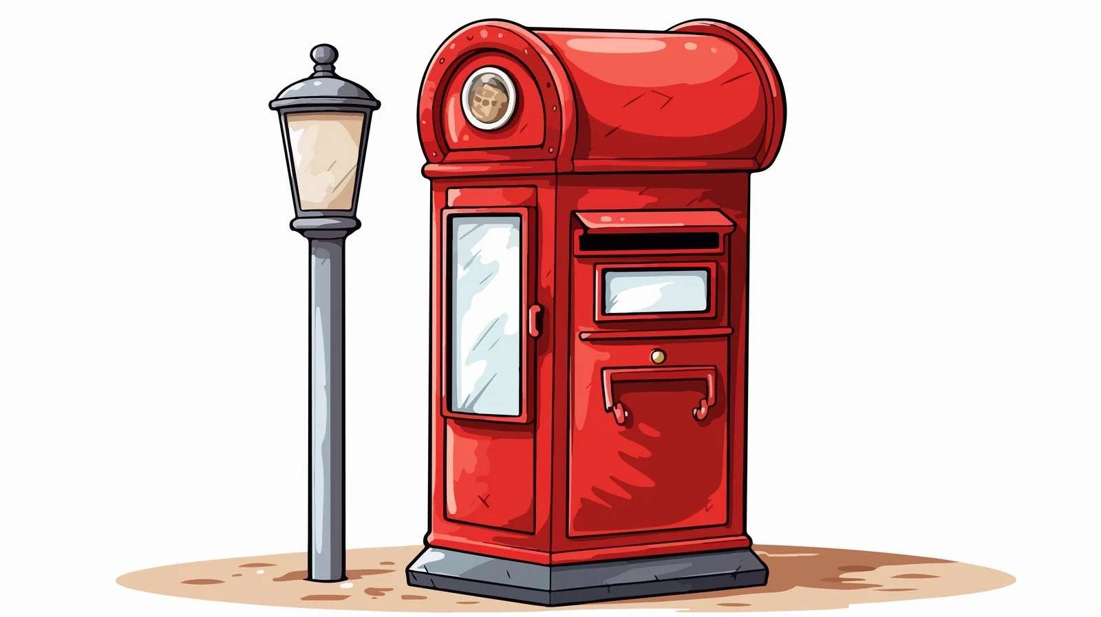 Cartoon Post Box Vector Illustration — free download from Dotvec