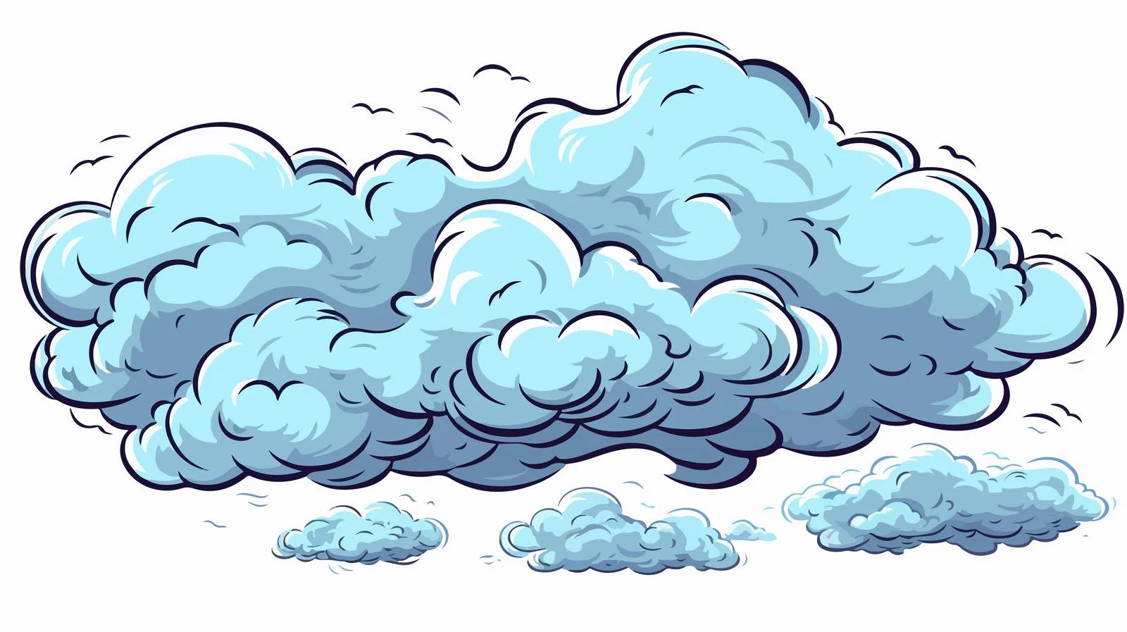 Cartoon Smoke Clouds Illustration — free download from Dotvec