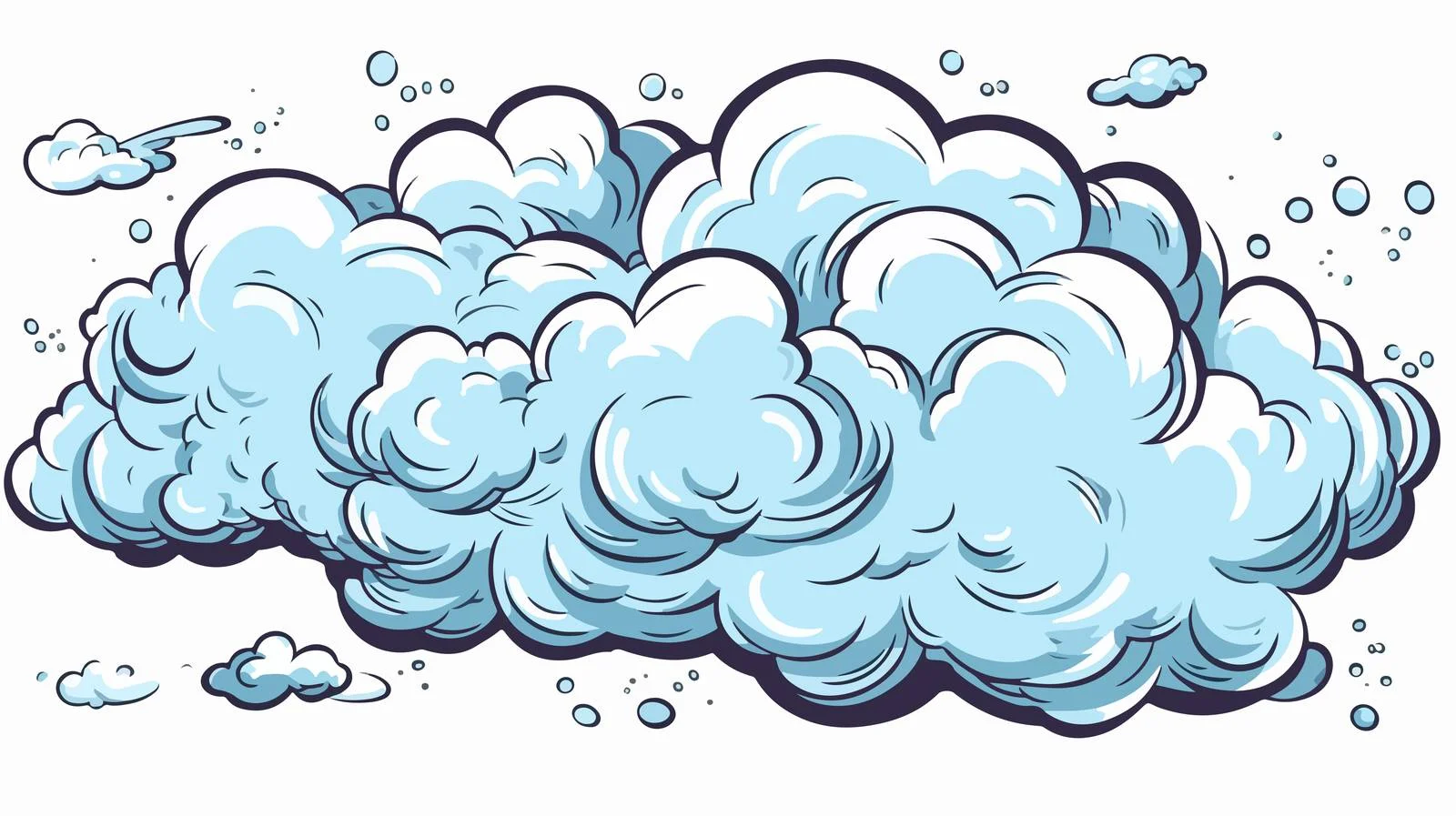 Whimsical Smoke Cloud Illustration — free download from Dotvec
