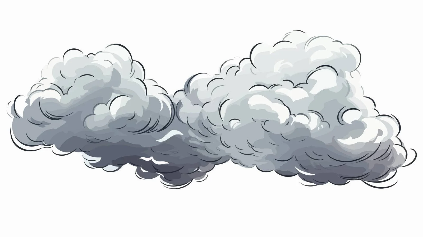 Whimsical Smoke Clouds Illustration — free download from Dotvec