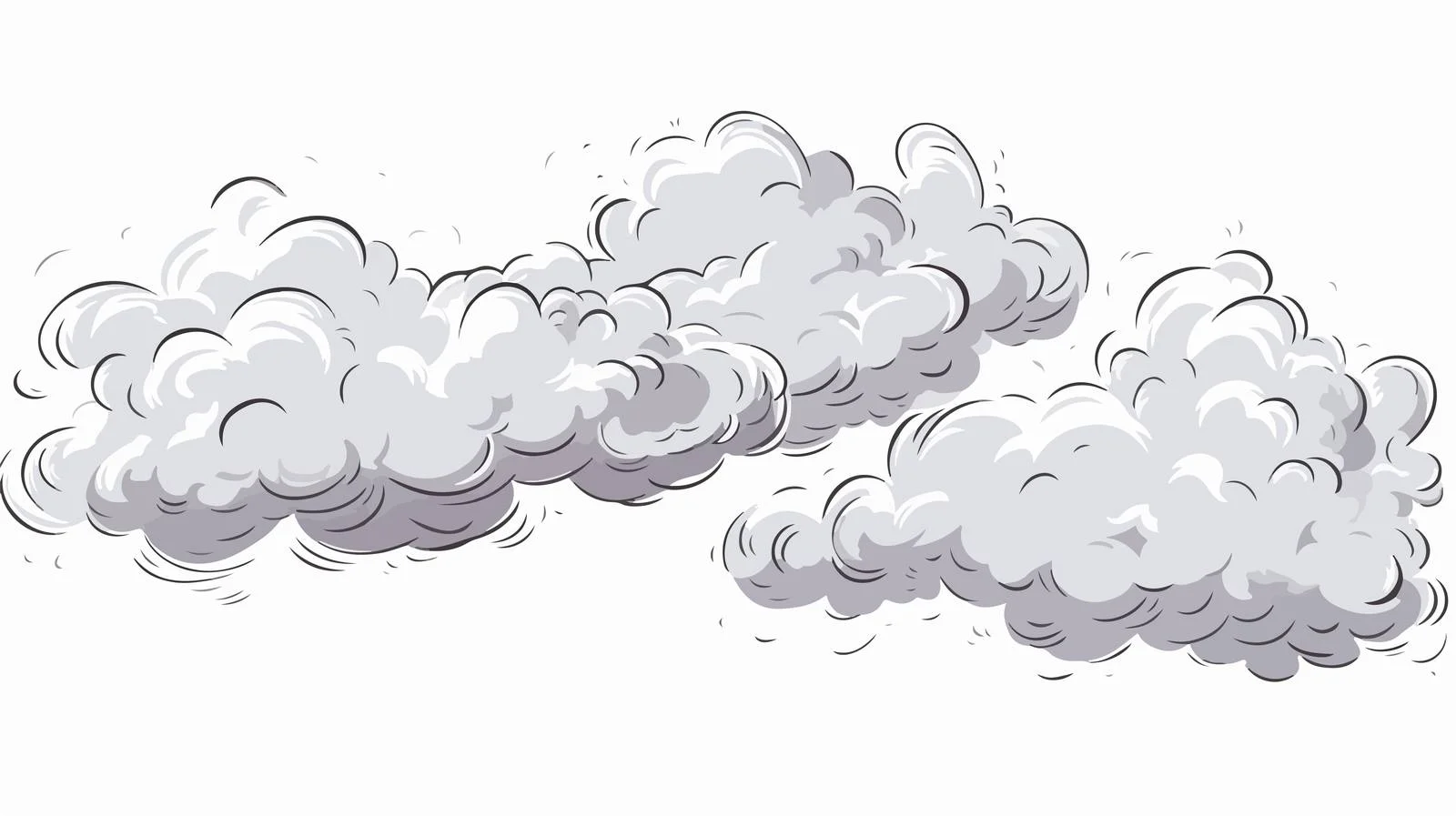 Cartoon Smoke Clouds Vector Illustration — free download from Dotvec