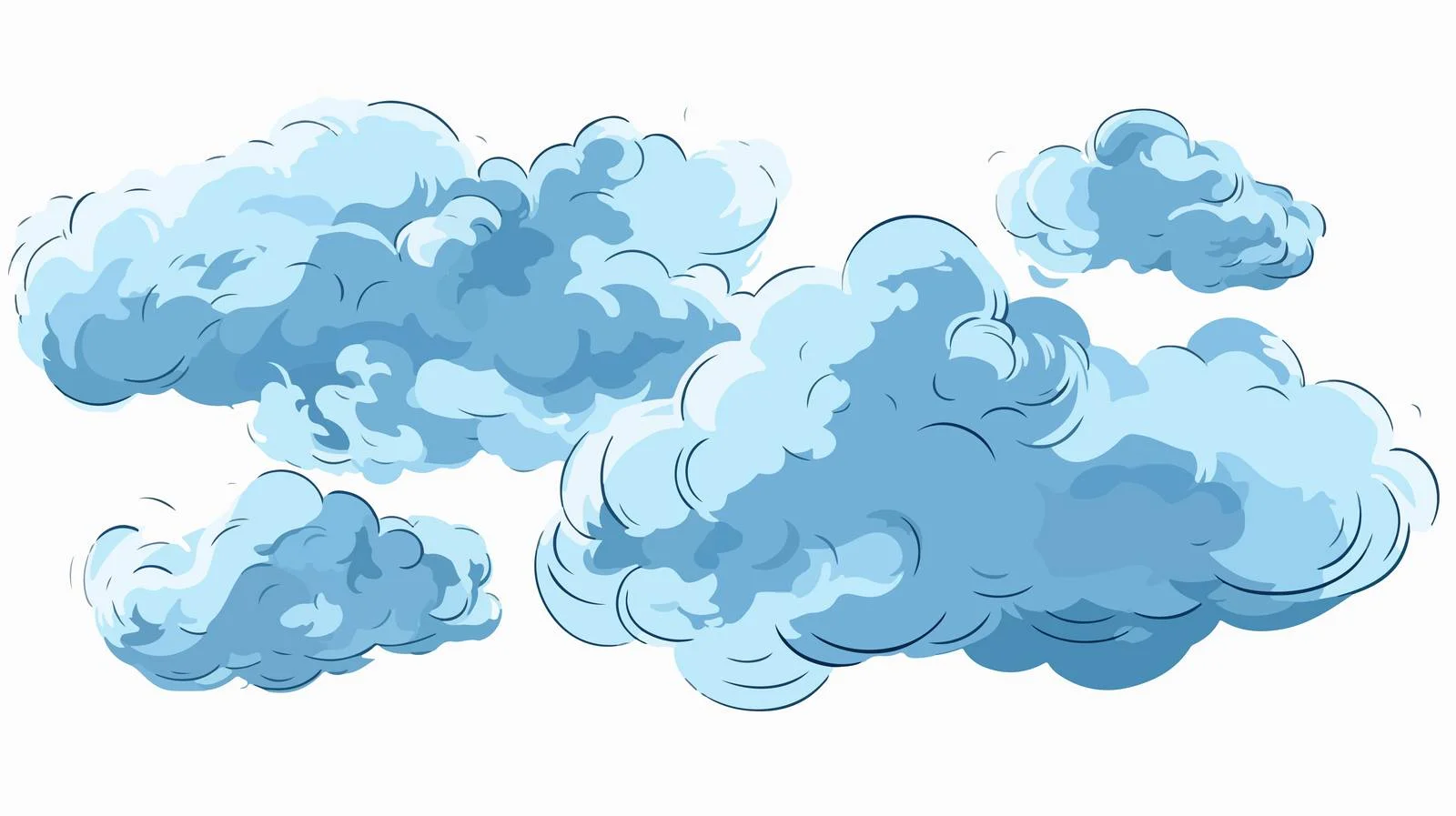 Cartoon Textured Smoke Clouds Vector Illustration — free download from Dotvec