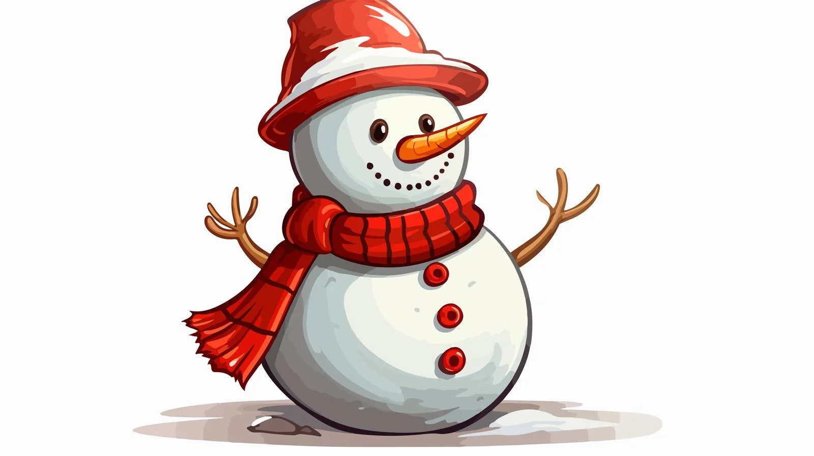 Whimsical Cartoon Snowman Illustration — free download from Dotvec
