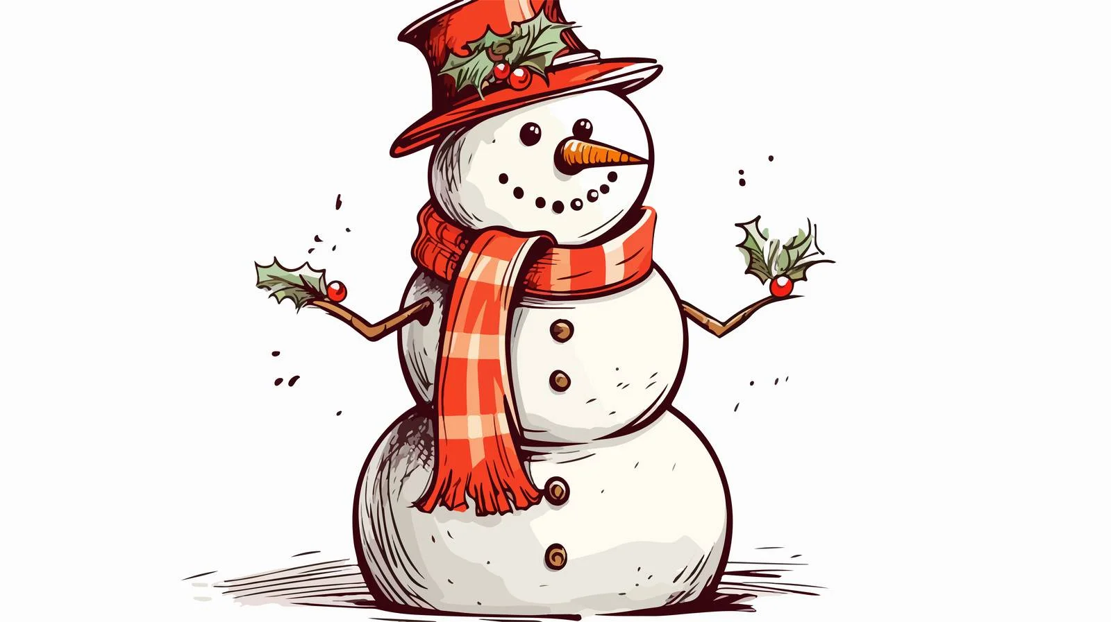 Snowman Cartoon Stock Illustration — free download from Dotvec