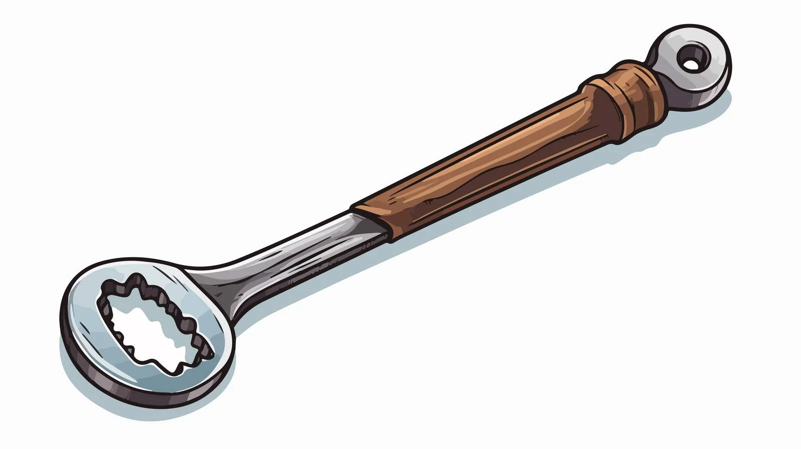 Hand-drawn Cartoon Spanner Vector Illustration — free download from Dotvec
