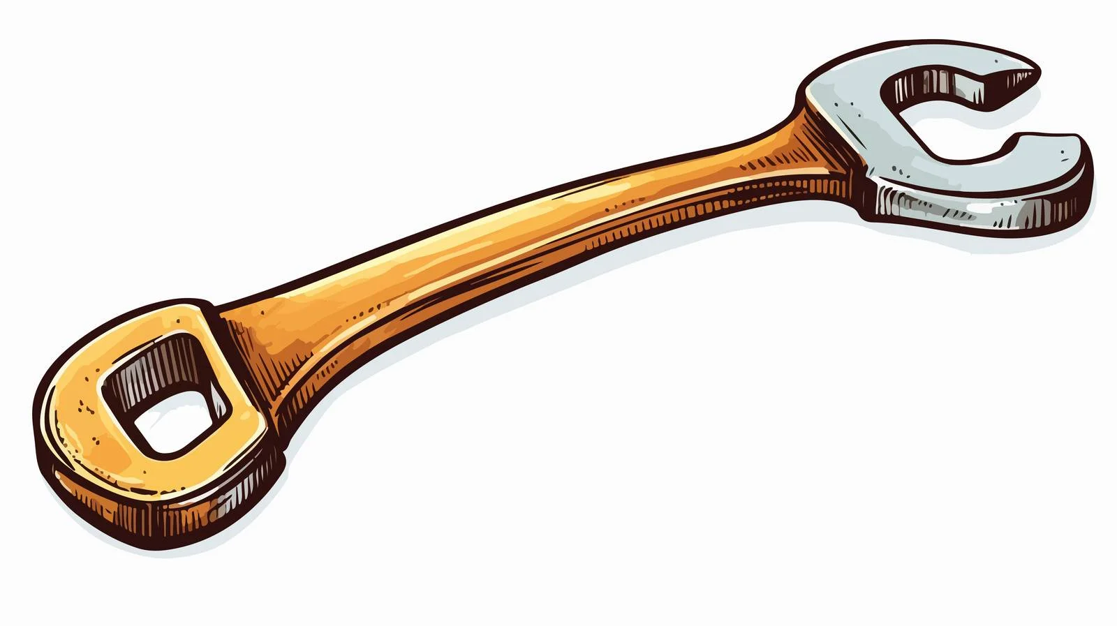 Cartoon Spanner Vector Illustration — free download from Dotvec