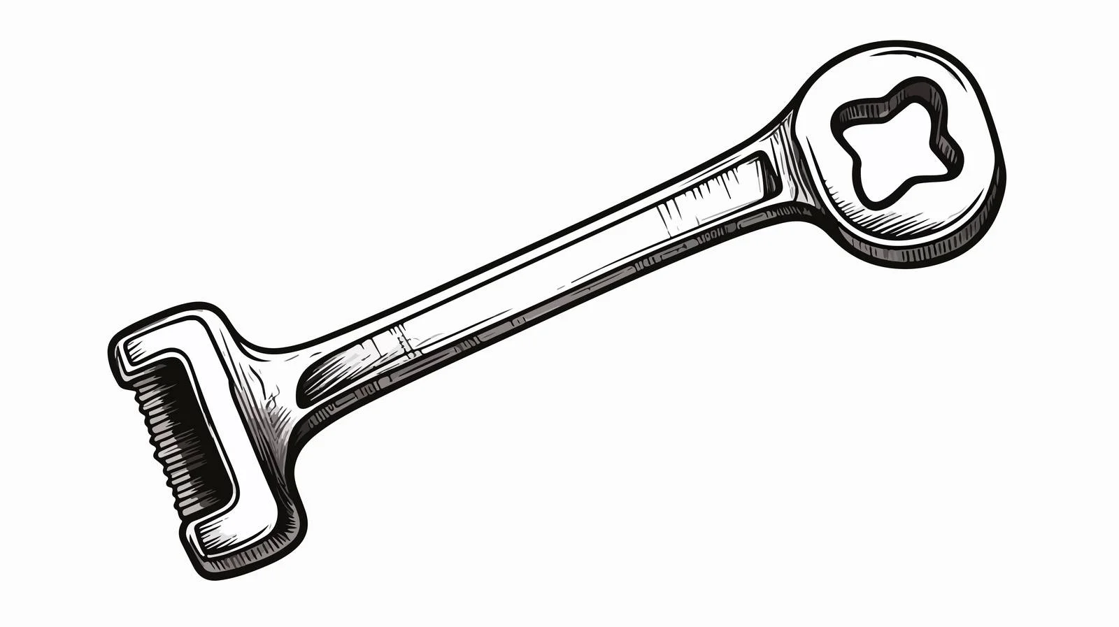 Textured Cartoon Spanner Vector Illustration — free download from Dotvec