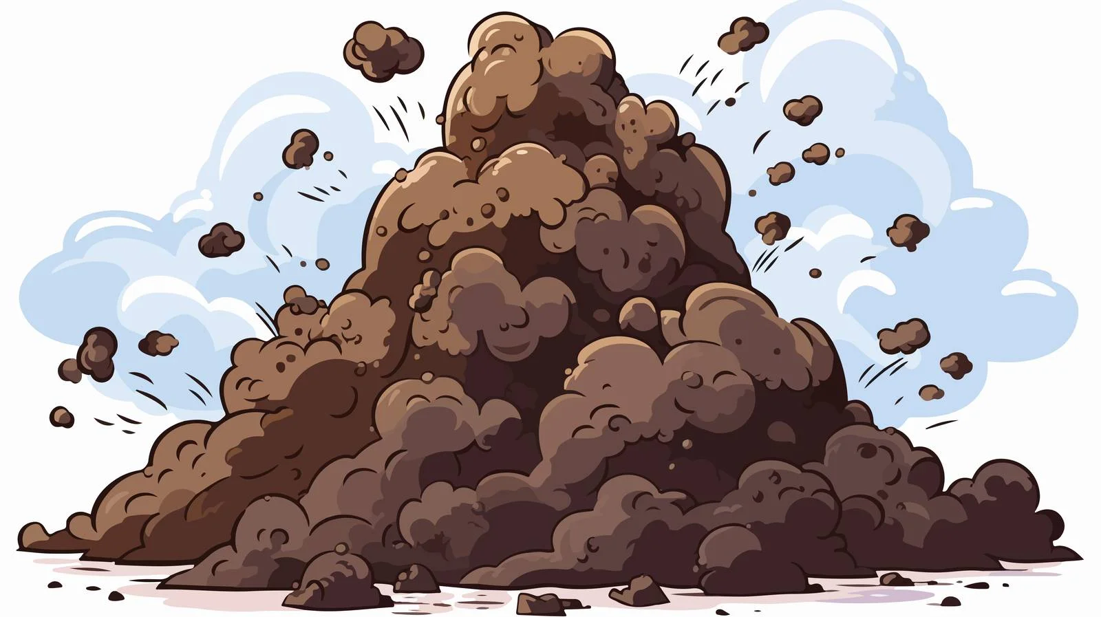 Cartoon Poop Pile Illustration — free download from Dotvec