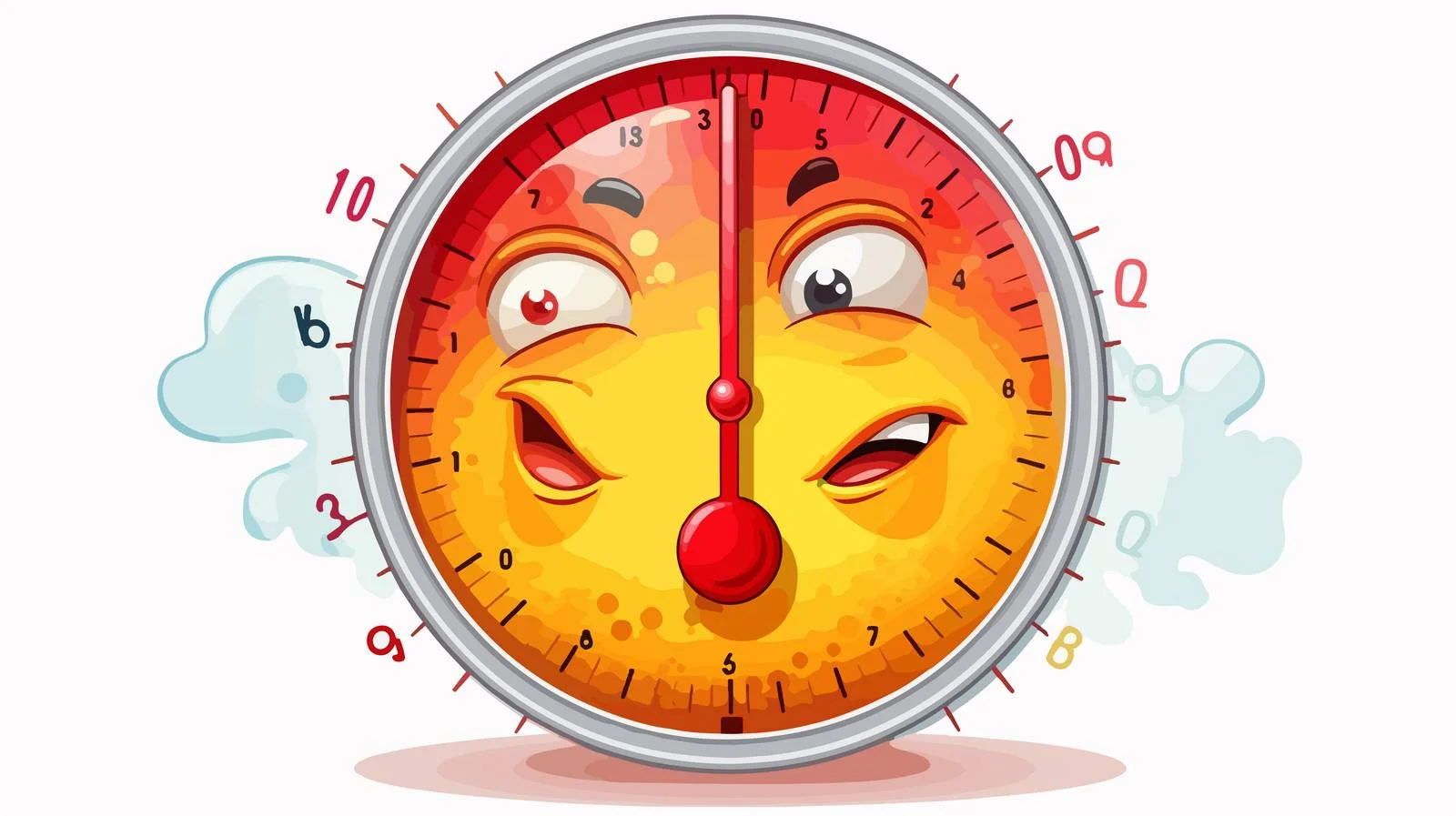 Illustrated Cartoon Temperature Gauge — free download from Dotvec