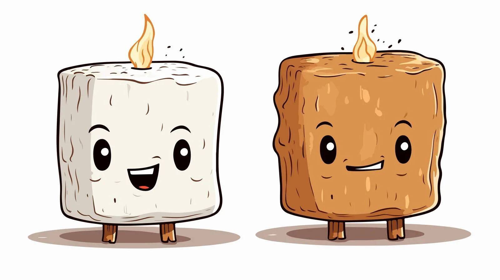 Toasted Marshmallow Cartoon Stock Image — free download from Dotvec