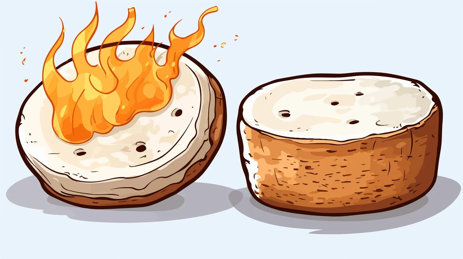 Toasted Marshmallow Cartoon Stock Image – free toasted image from Dotvec