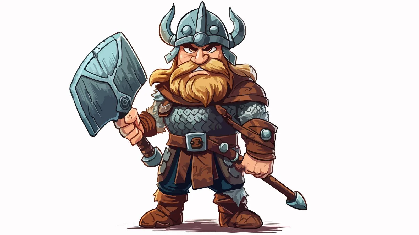 Whimsical Viking Warrior Illustration — free download from Dotvec