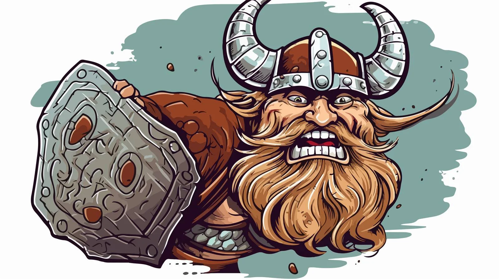 Cartoon Viking Warrior Illustration — free download from Dotvec