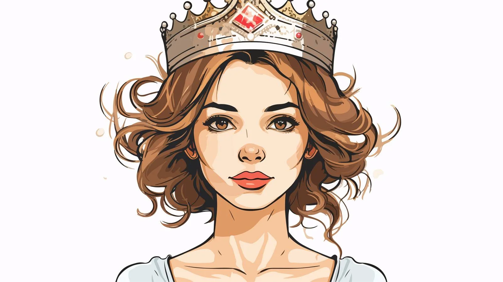 Whimsical Paper Crown Cartoon Character — free download from Dotvec