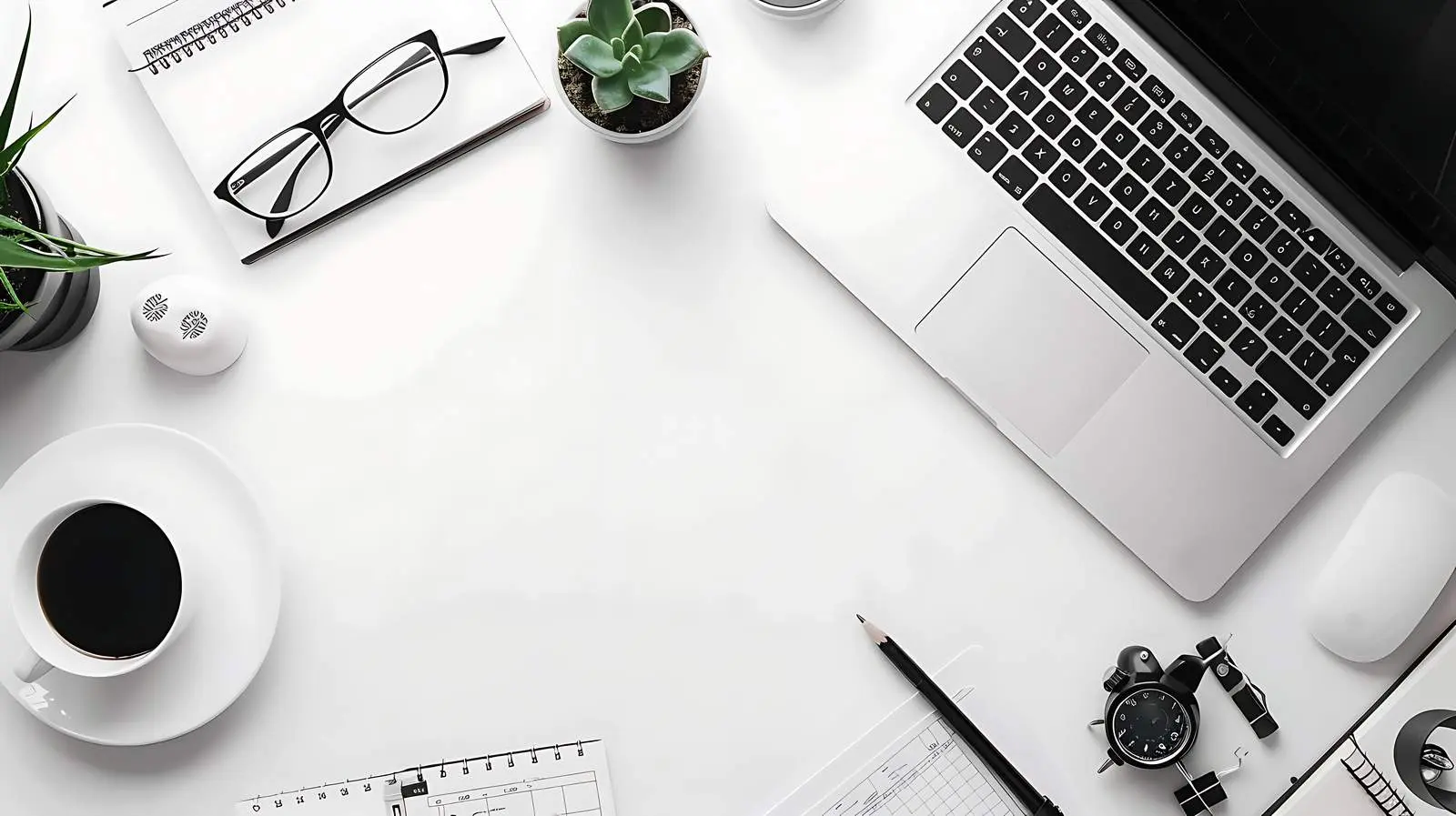 Freelancer Workspace Front View Mockup Template — free download from Dotvec