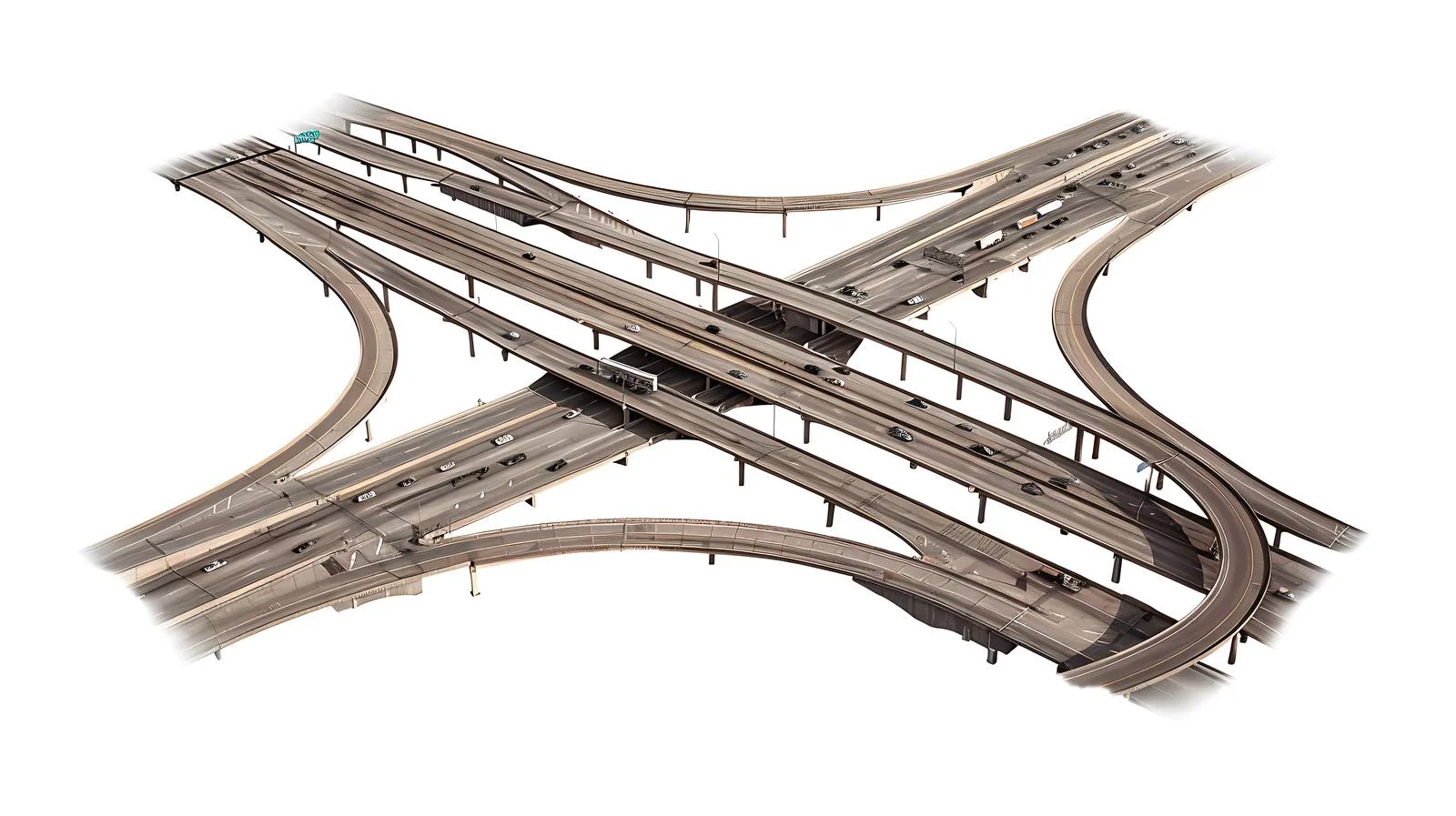 Milwaukee Wisconsin Freeway Interchange Clear Sky — free download from Dotvec