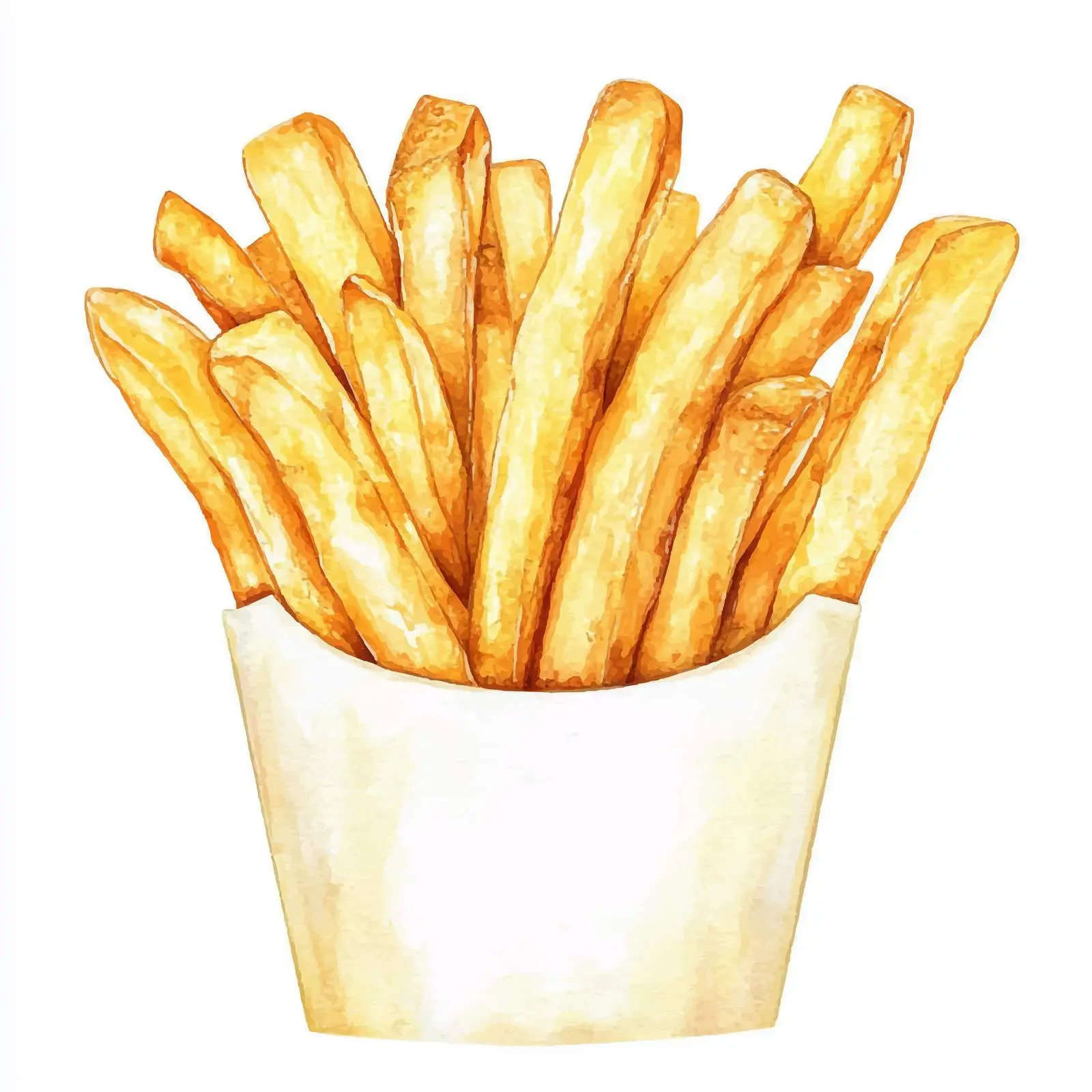 Delicious French Fries on White Background — free download from Dotvec