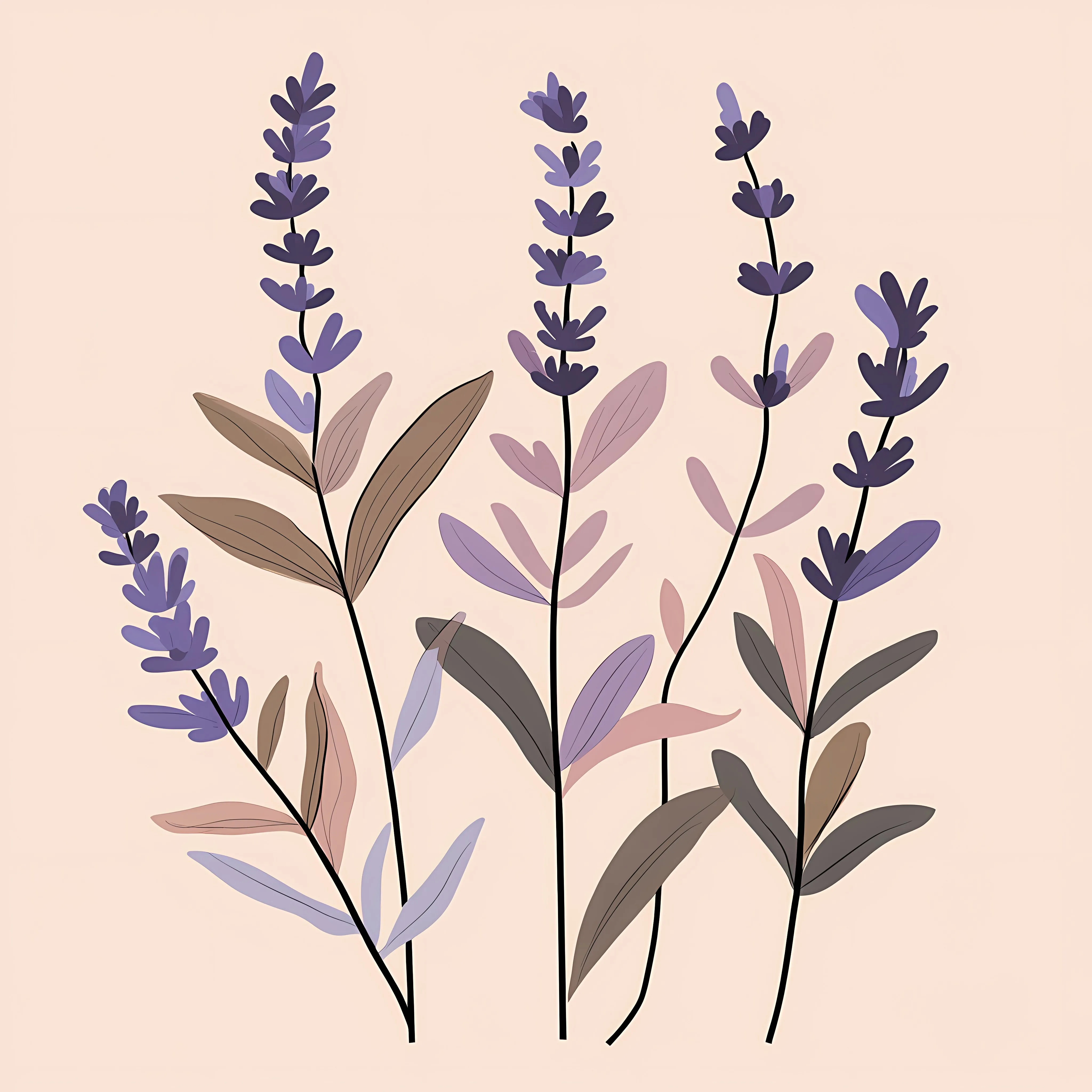 French Provence Lavender Flowers Hand Drawn Illustration — free download from Dotvec