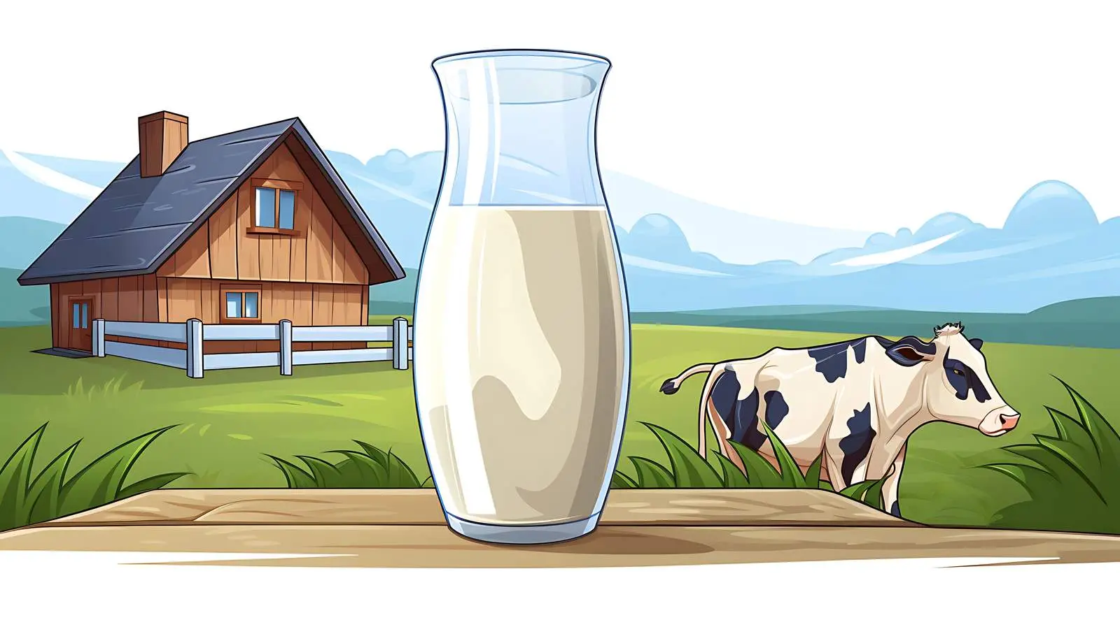 Farm Milk Carton on Wooden Table — free download from Dotvec