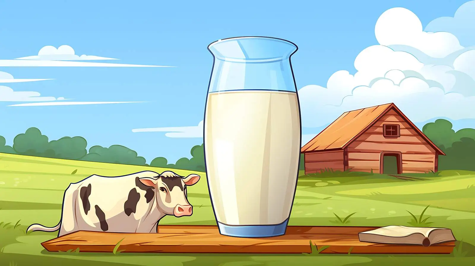 Farm Milk Carton on Table — free download from Dotvec