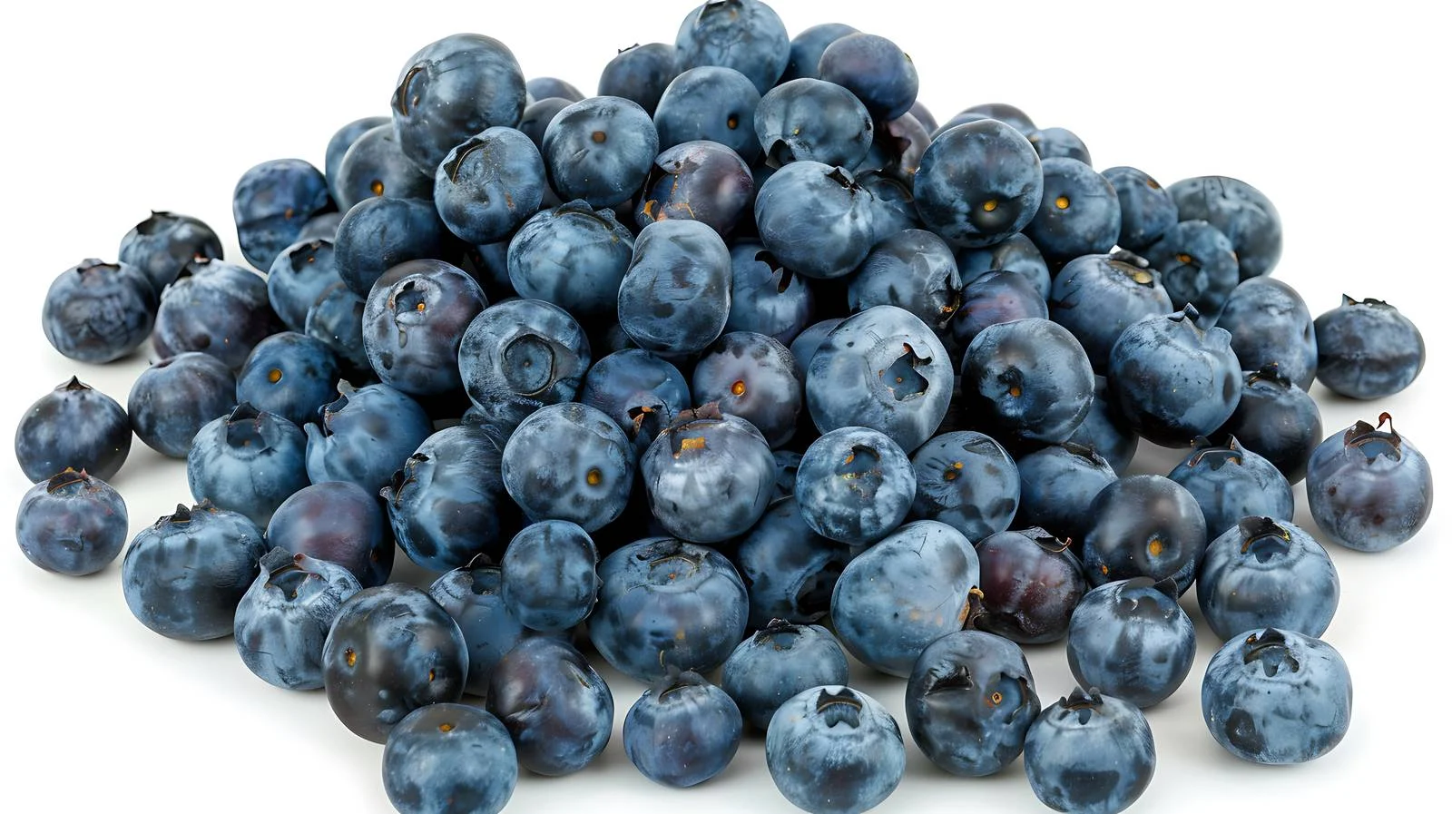 Vibrant hand-picked blueberries on white background — free download from Dotvec