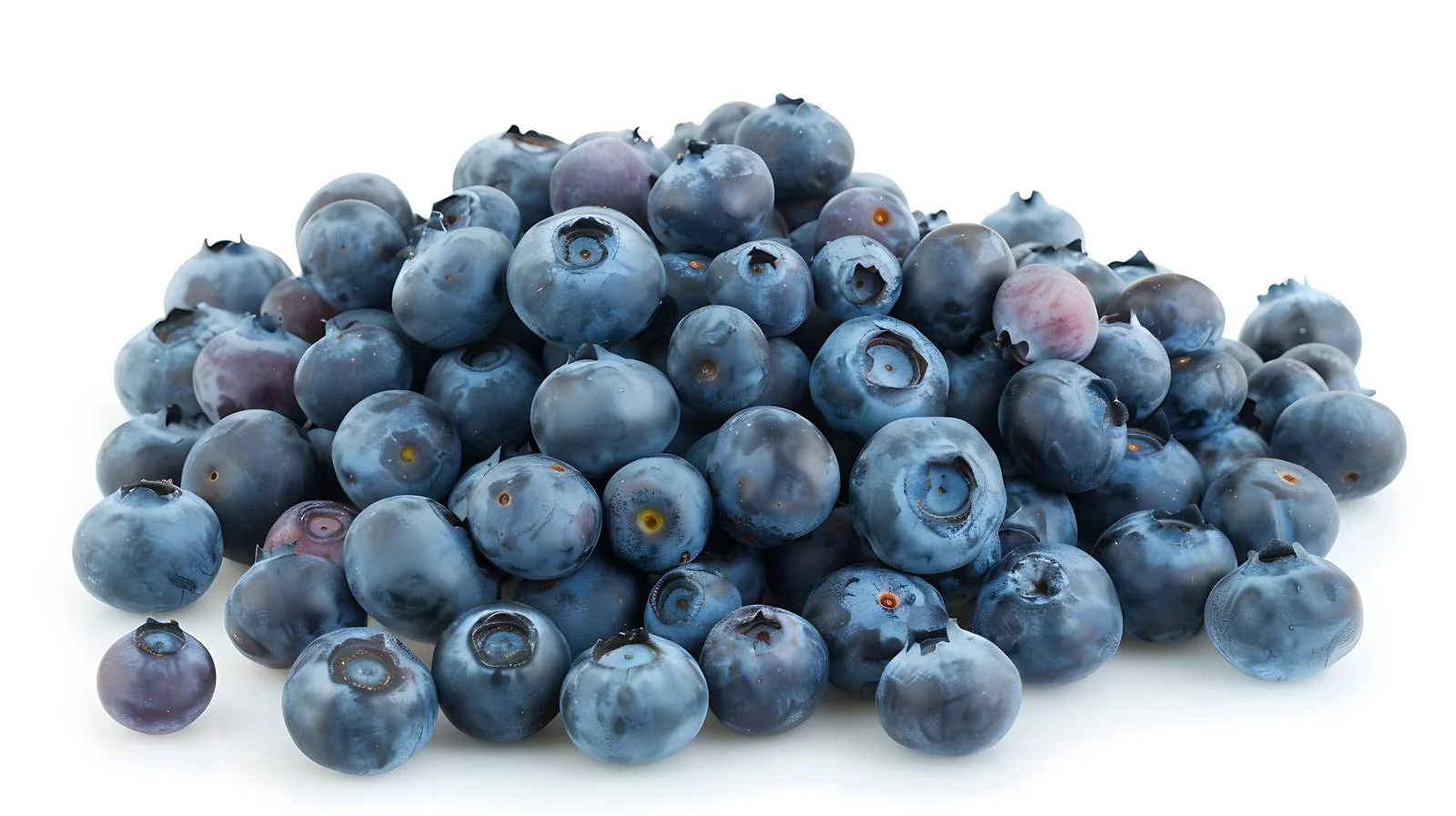 Vibrant Handpicked Blueberries on White Background — free download from Dotvec