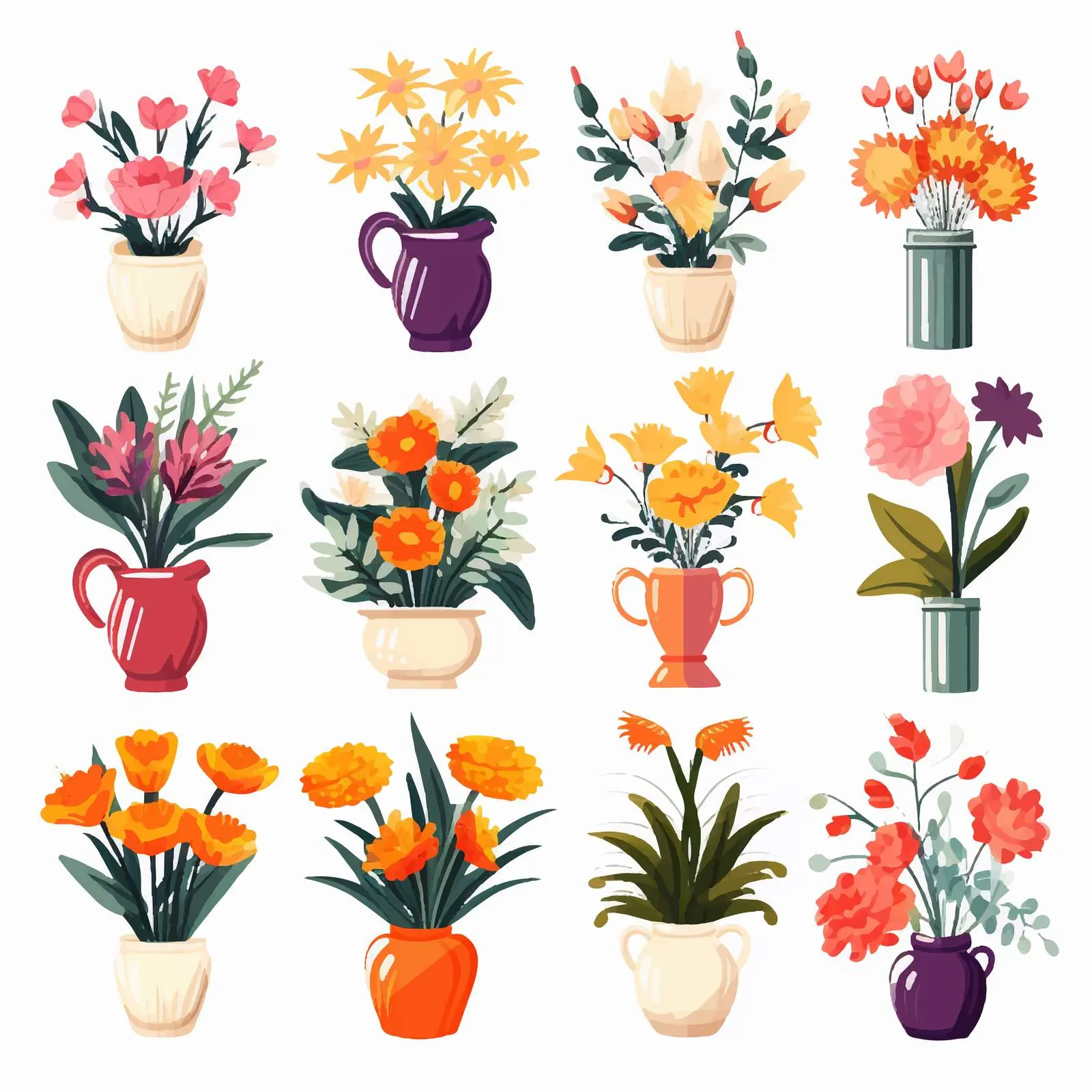Fresh Blooming Floral Plants and Bouquets — free download from Dotvec