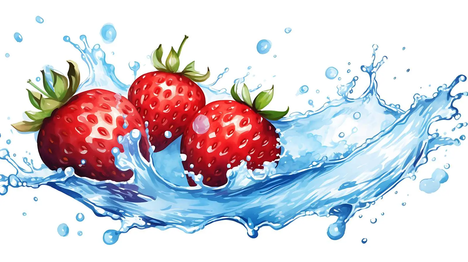 Vibrant Fruit Splash with Fresh Strawberry — free download from Dotvec