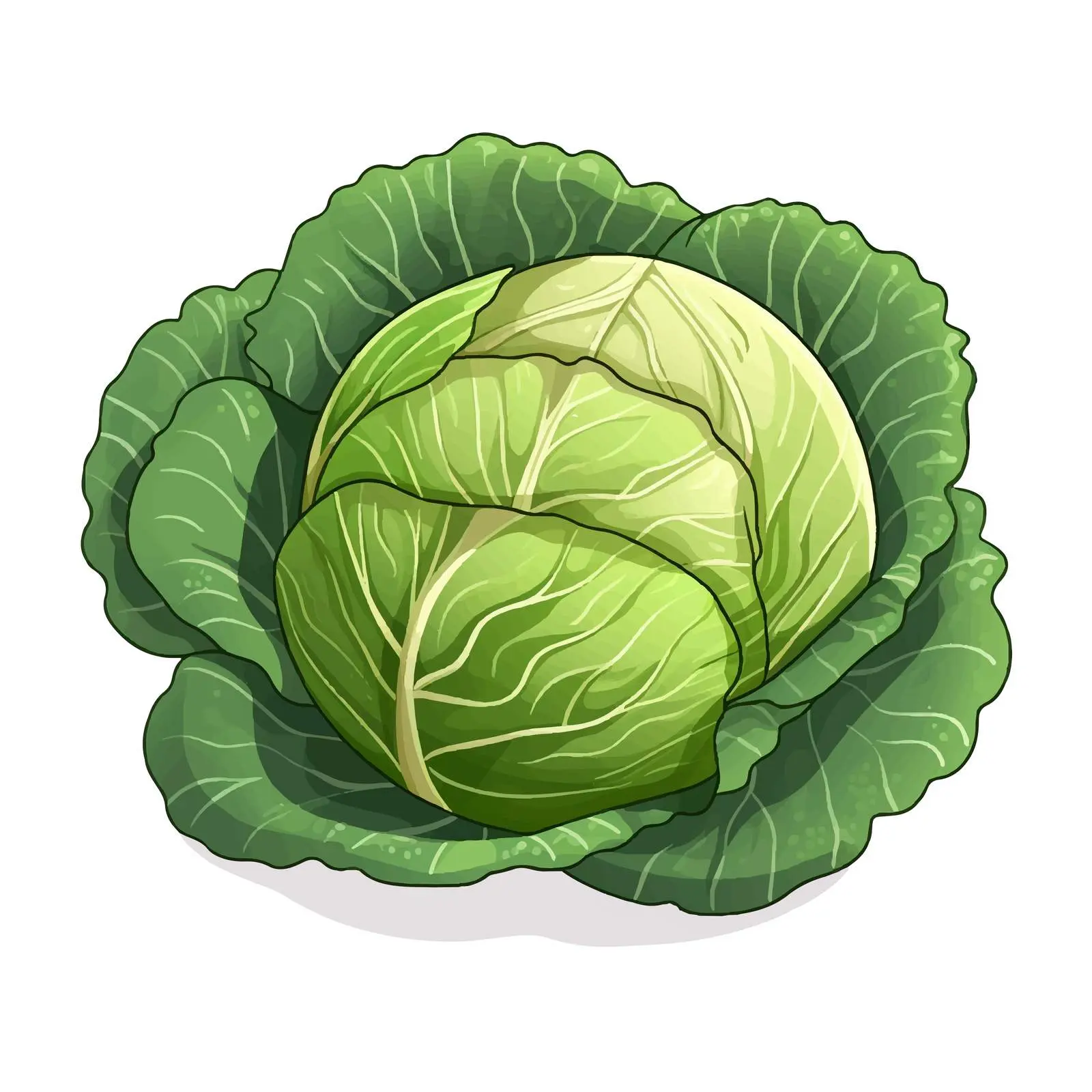Fresh Cabbage Cartoon Vector Illustration — free download from Dotvec