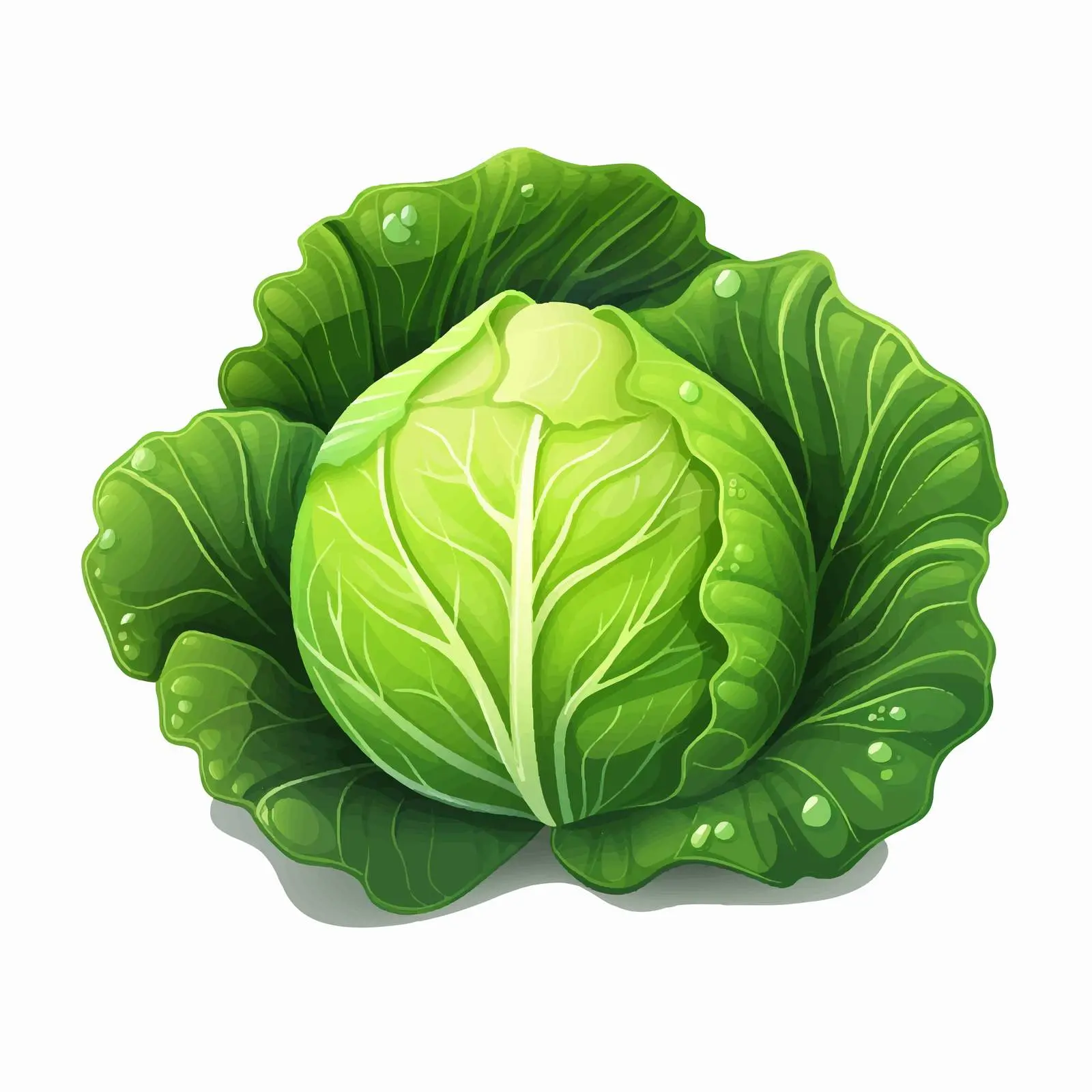 Fresh Cabbage Vegetable Healthy Cartoon Vector Icon — free download from Dotvec